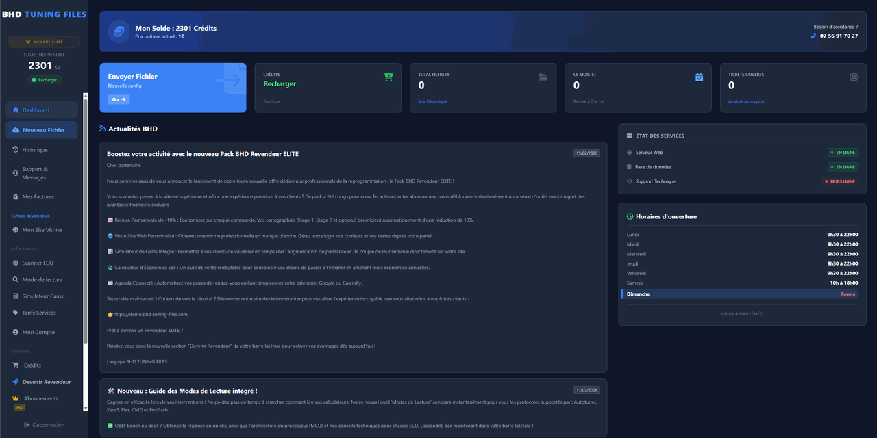 Dashboard BHD Tuning Files